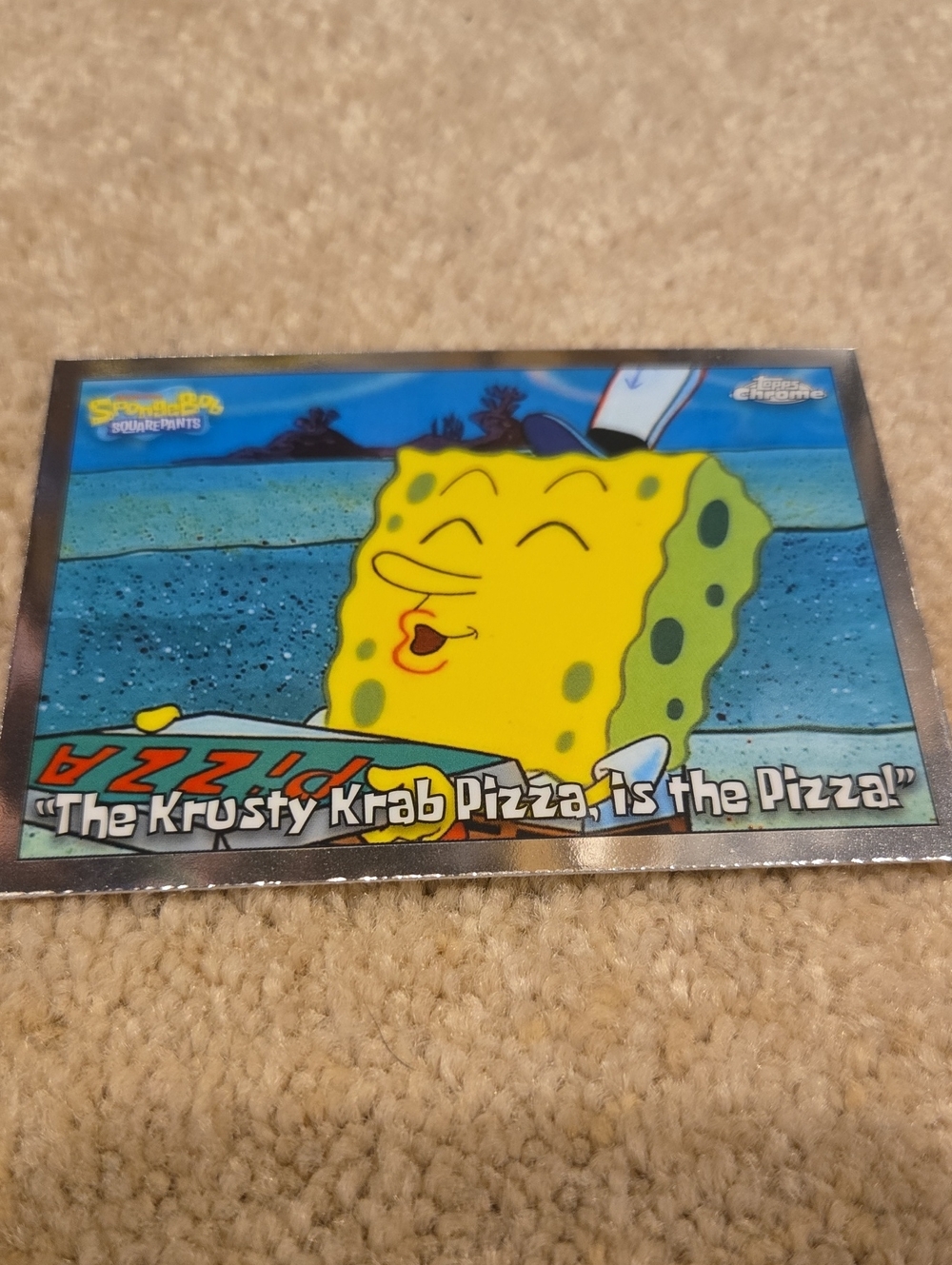 Topps Chrome SpongeBob "The Krusty Krab Pizza" Trading Card